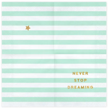 Servietten - Never Stop Dreaming - von PartyDeco